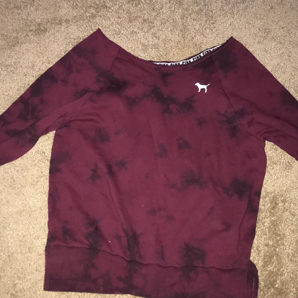 Victoria secret pink off the shoulder sweatshirt